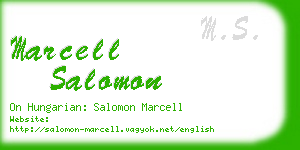 marcell salomon business card